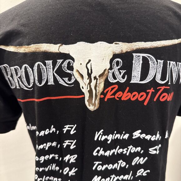 Brooks & Dunn Shirt Mens Small Black Country Concert Music Reboot Tour - Picture 4 of 6